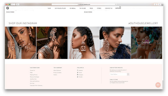 Website Designing & Development for Outhouse Jewellery