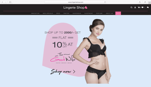 Lingerie Shop, Lingerie Ecommerce Website Development