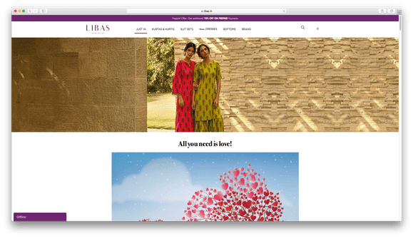 Website Designing & Development for Libas