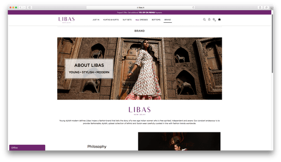 Website Designing & Development for Libas