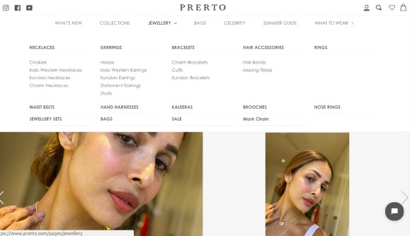 Buy Prerto Gold Plated Bahara Green Earrings online